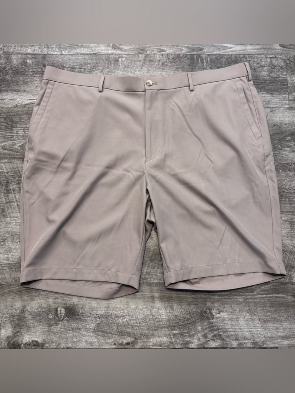 Peter Millar Men's Flat Front Shorts - Light Taupe